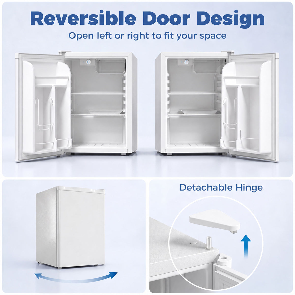 Mini-réfrigérateur compact avec compartiment congélateur 72 L