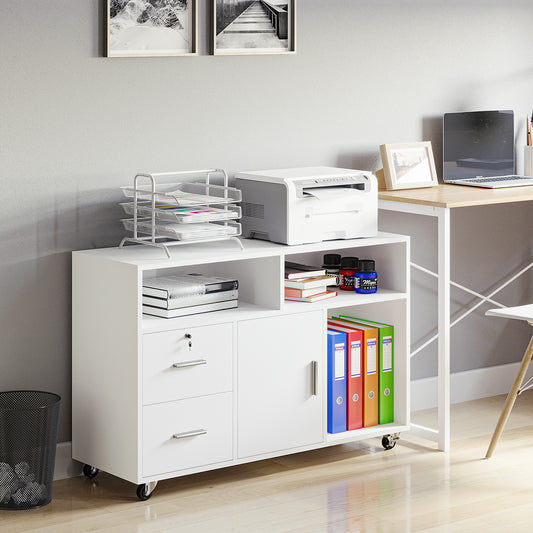 Classeur latéral mobile en bois