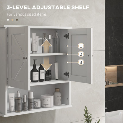 Armoire murale salle de bain avec portes de grange