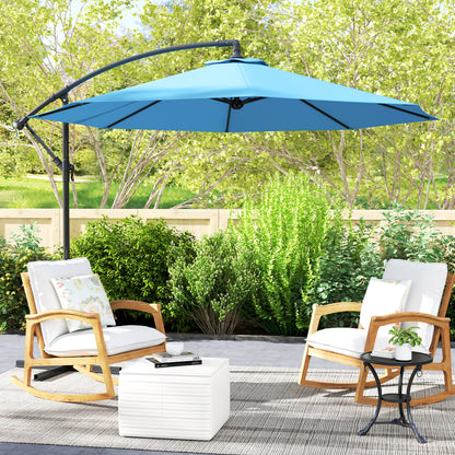 Parasol déporté patio 10 pieds cantilever avec base croisée