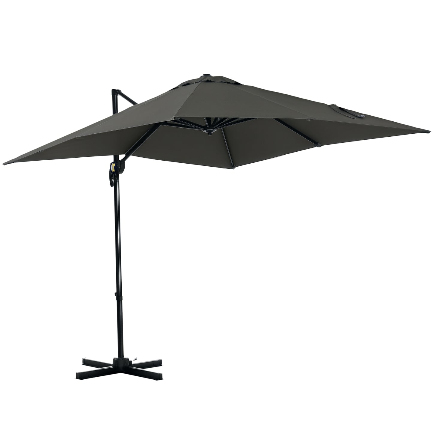 Parasol déporté carré 245 cm rotation 360°