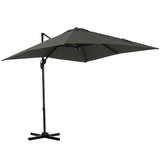 Parasol déporté carré 245 cm rotation 360°