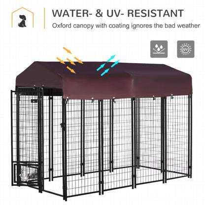 Enclos pour chien extérieur verrouillable acier soudé