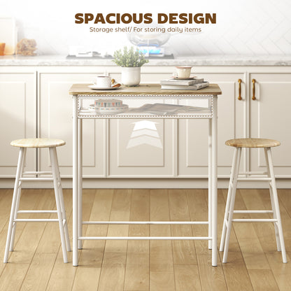 Ensemble comptoir 3 pièces avec table et tabourets