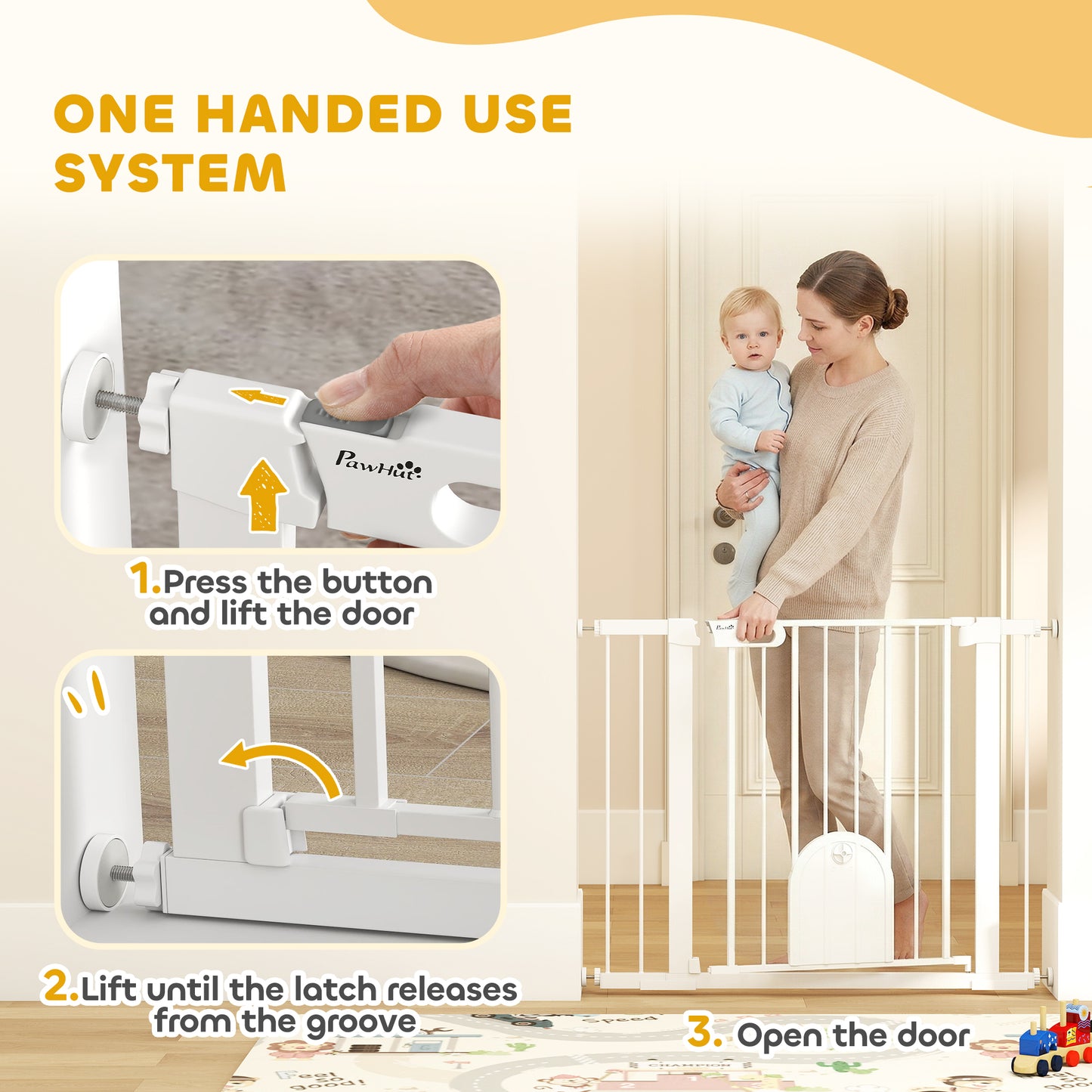 Barrière pour chien extra-large avec petite porte