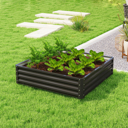 Jardinière surélevée acier galvanisé 120x120x30cm