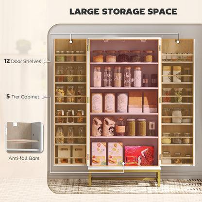 Armoire de cuisine autoportante 5 tablettes ajustables