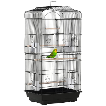 Cage à oiseaux vol libre 2 portes avec perchoirs