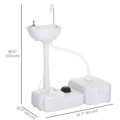 Évier de camping portable avec réservoir de récupération