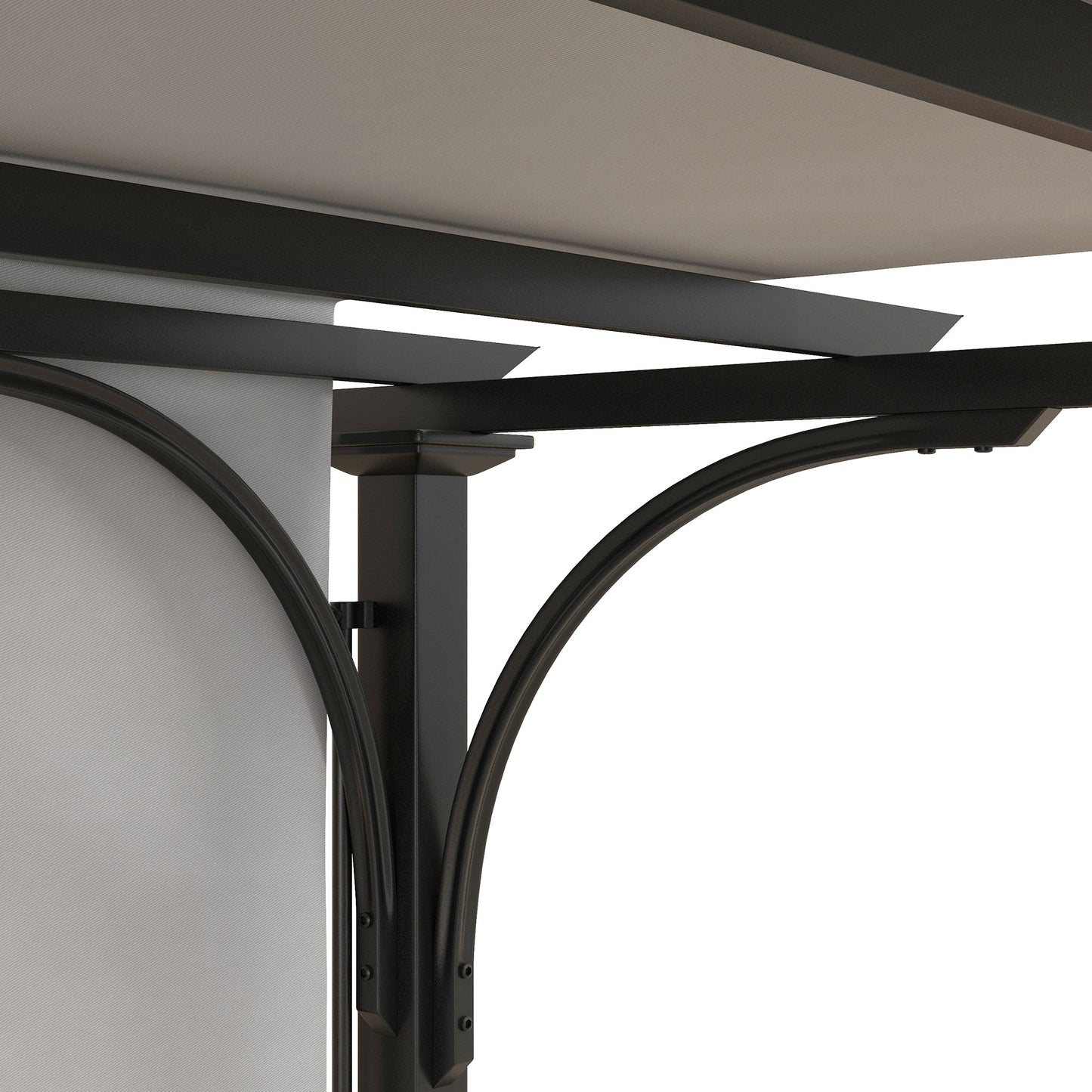 Pergola de patio avec toit coulissant 3 x 3 m