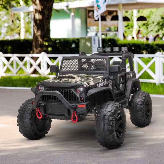 Voiture de police électrique 12V enfant tout-terrain