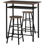 Ensemble comptoir 3 pièces avec table et tabourets