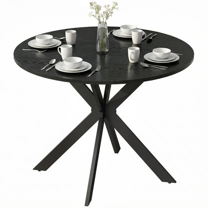 Table à manger ronde contemporaine 100 cm en bois