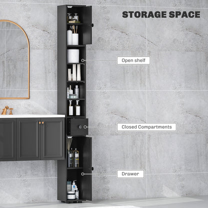 Armoire de salle de bain haute autoportante