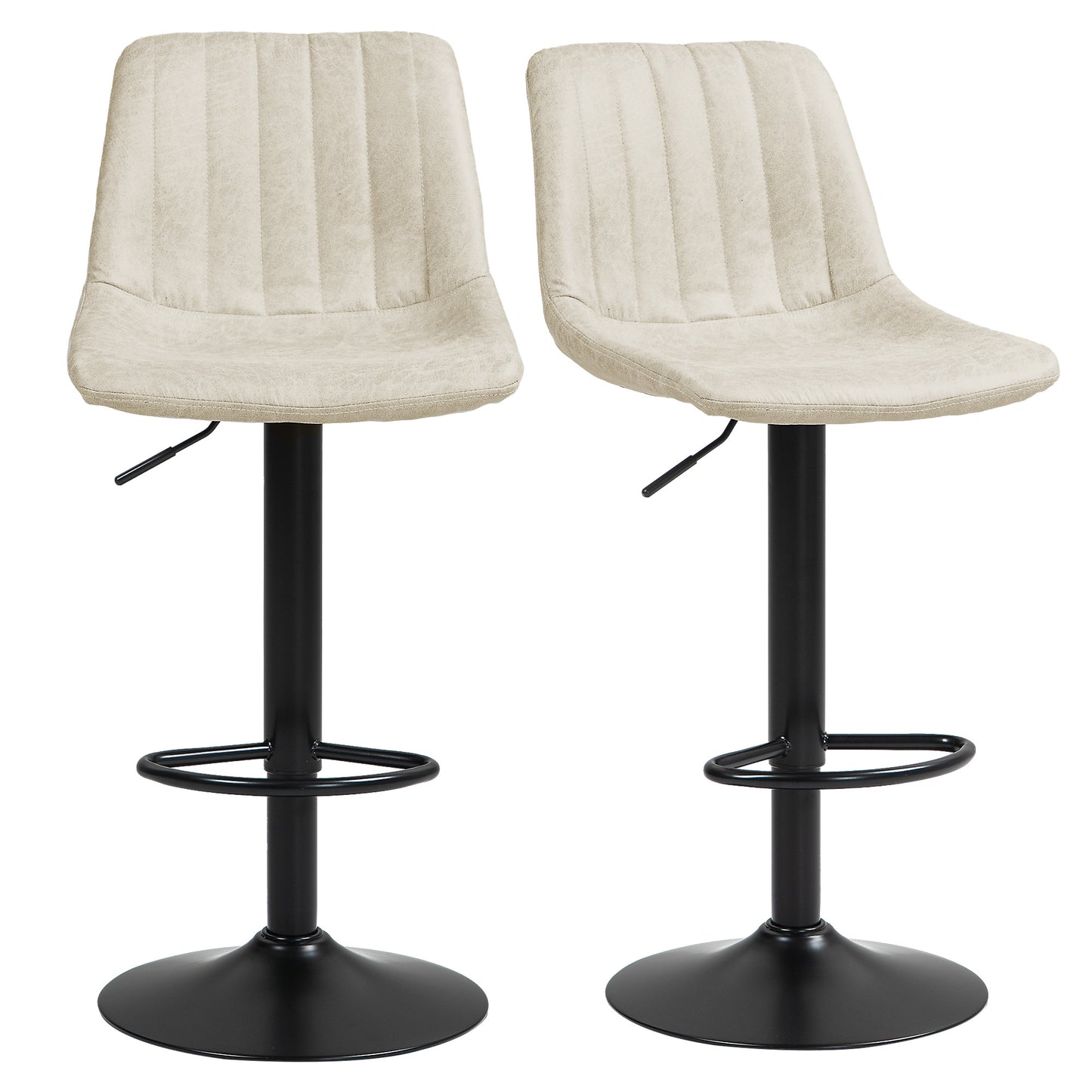 Tabourets de bar hauteur comptoir ajustables pivotants ensemble 2