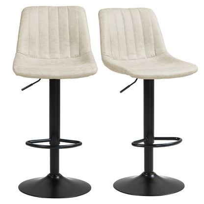 Tabourets de bar hauteur comptoir ajustables pivotants ensemble 2