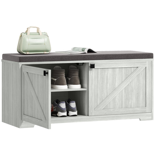 Banc de rangement à chaussures capitonné