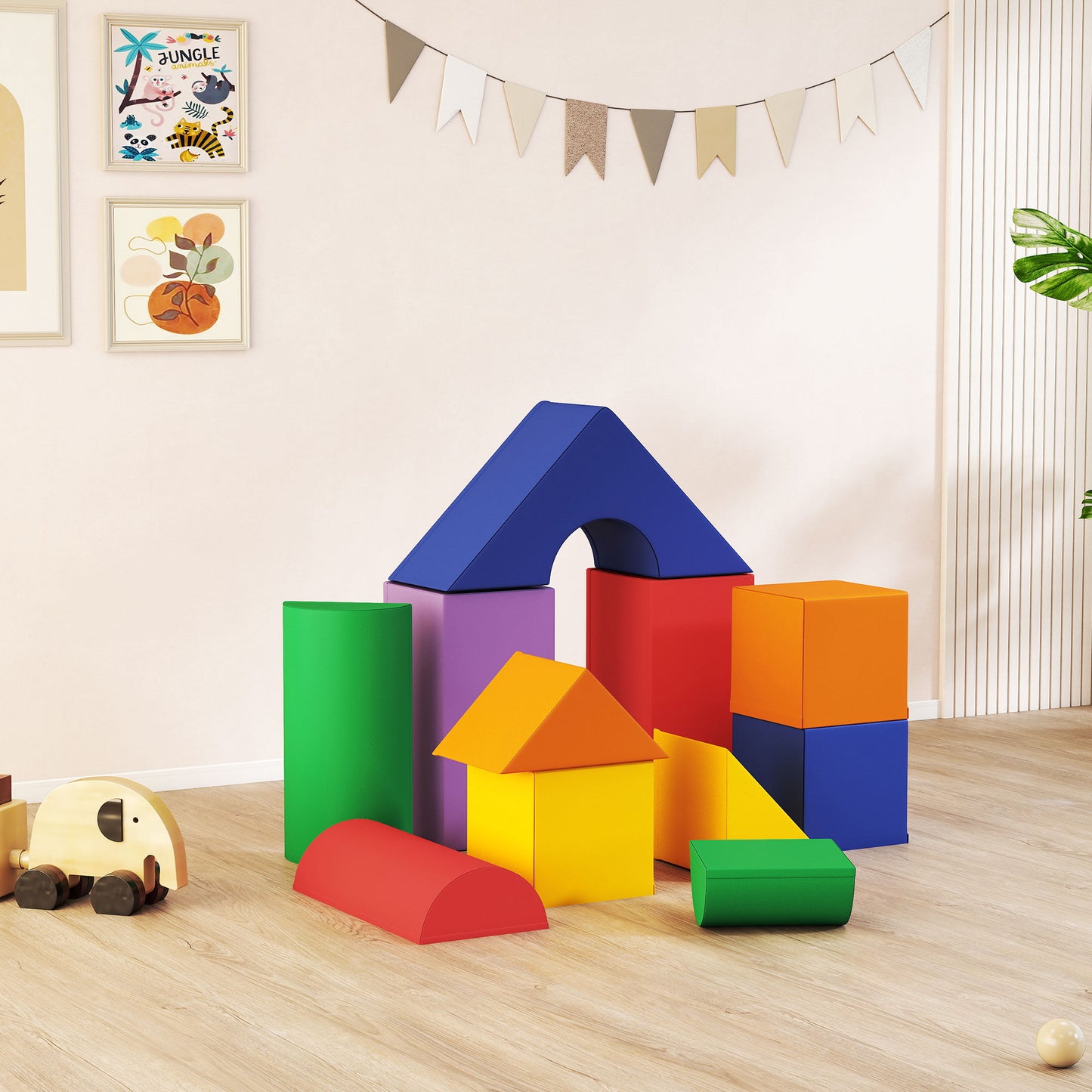 Blocs de jeu en mousse doux 11 pièces pour bambins