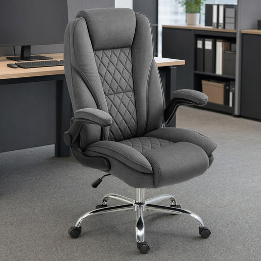 Chaise de bureau ergonomique en velours capitonné