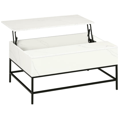Table basse plateau relevable avec rangement caché