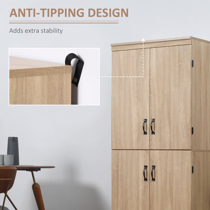 Armoire de garde-manger autoportante à 4 portes 177 cm