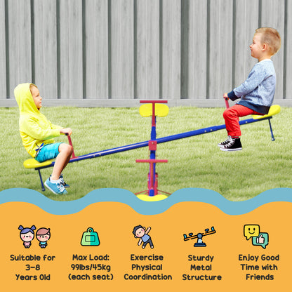 Bascule de jardin pour enfants 4 places en métal