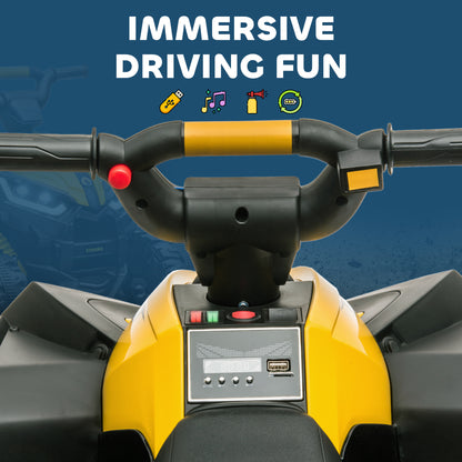 Quad électrique enfant avec musique et phares