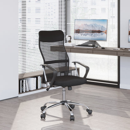 Chaise de bureau ergonomique dossier haut maille