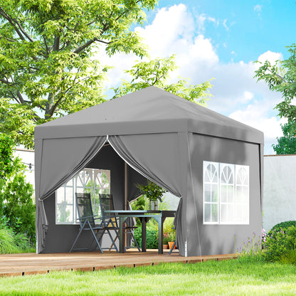 Tente de jardin escamotable 3 x 3 m avec sac de transport