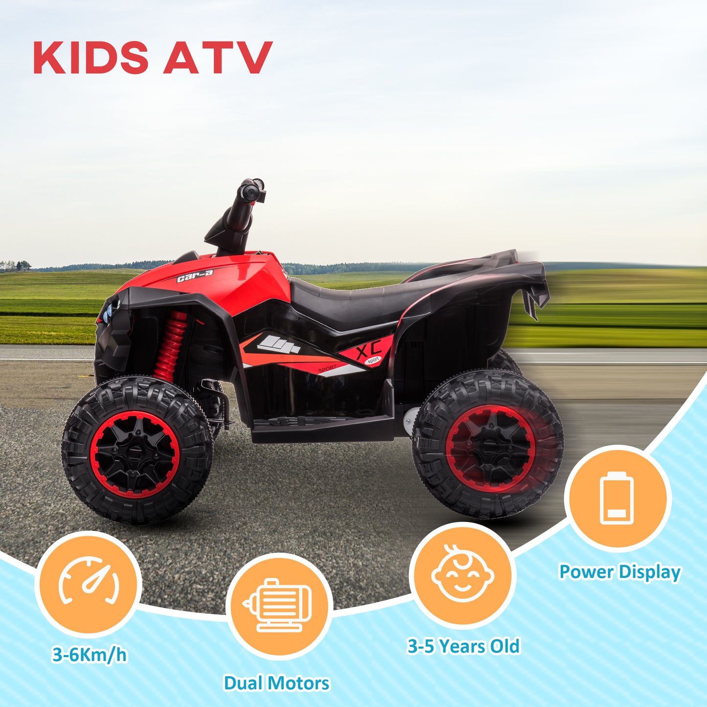 Quad électrique enfant avec musique et phares