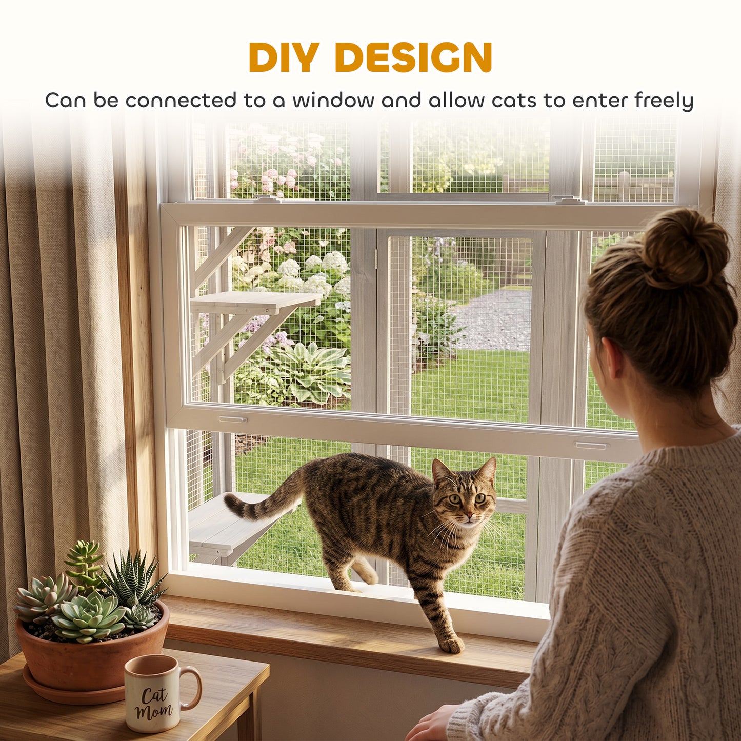 Enclos extérieur pour chat multi-niveaux 180 cm