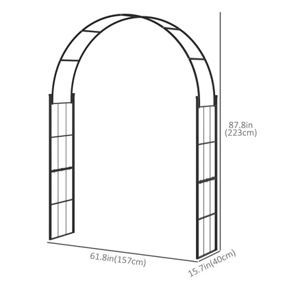 Arche de jardin en acier pour plantes grimpantes