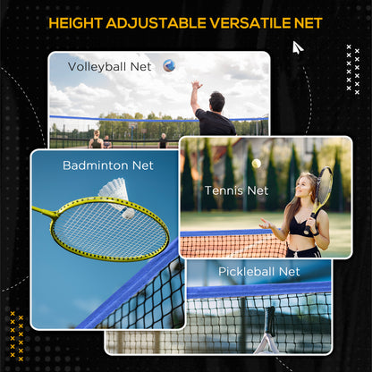 Filet de badminton portatif réglable multiusage