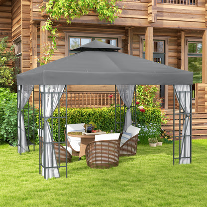 Gazébo de jardin 10x10 pieds avec moustiquaire