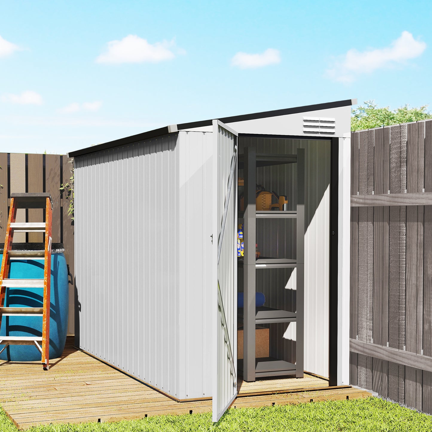 Remise de rangement extérieure verticale à double porte