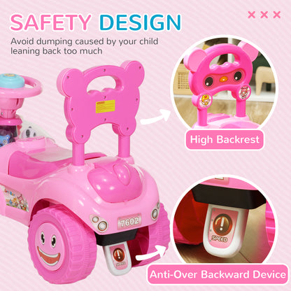 Voiture porteur bébé avec klaxon, lumières et musique
