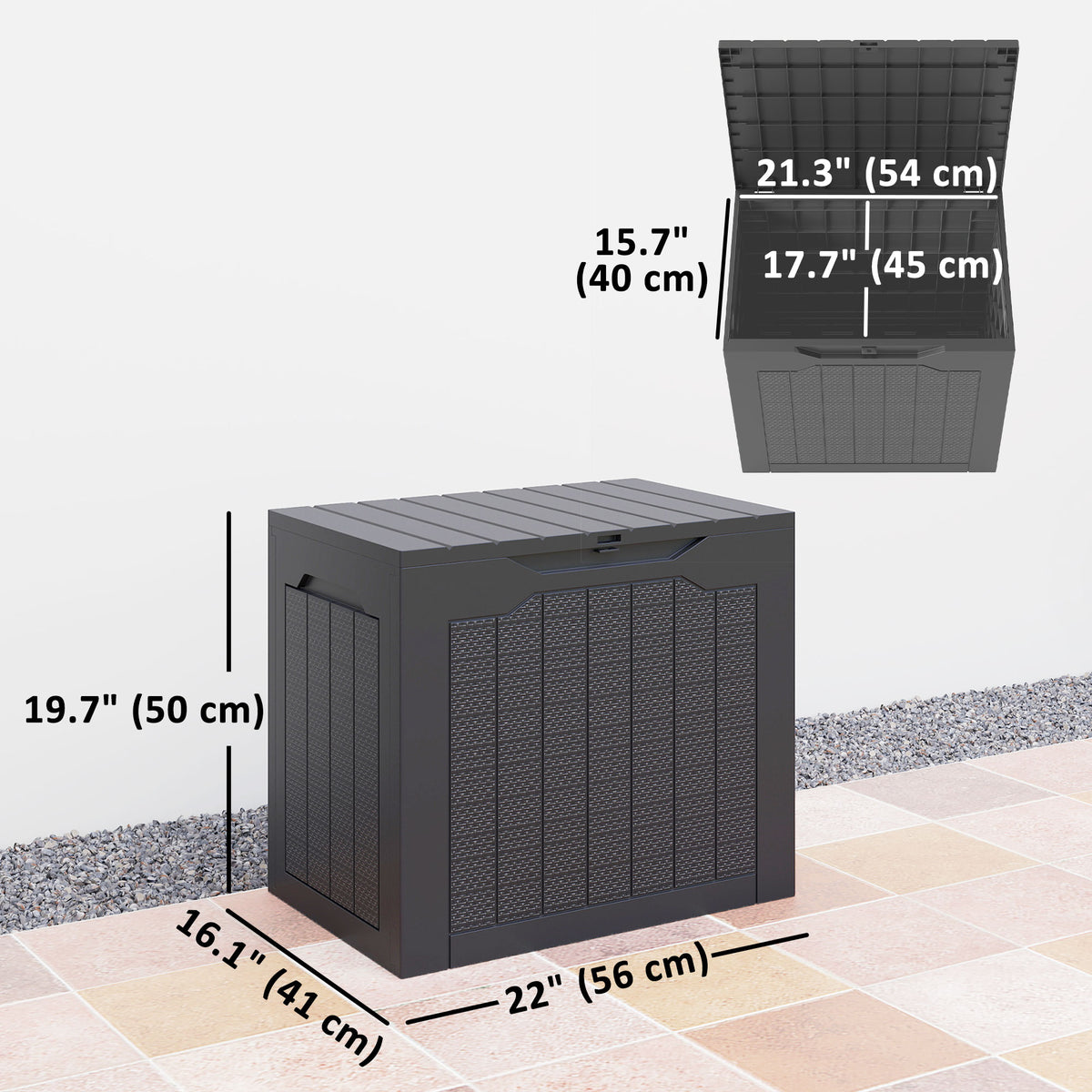Coffre de rangement extérieur étanche 106 litres