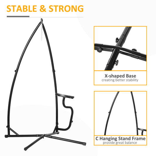 Support en C pour chaise hamac avec tablette