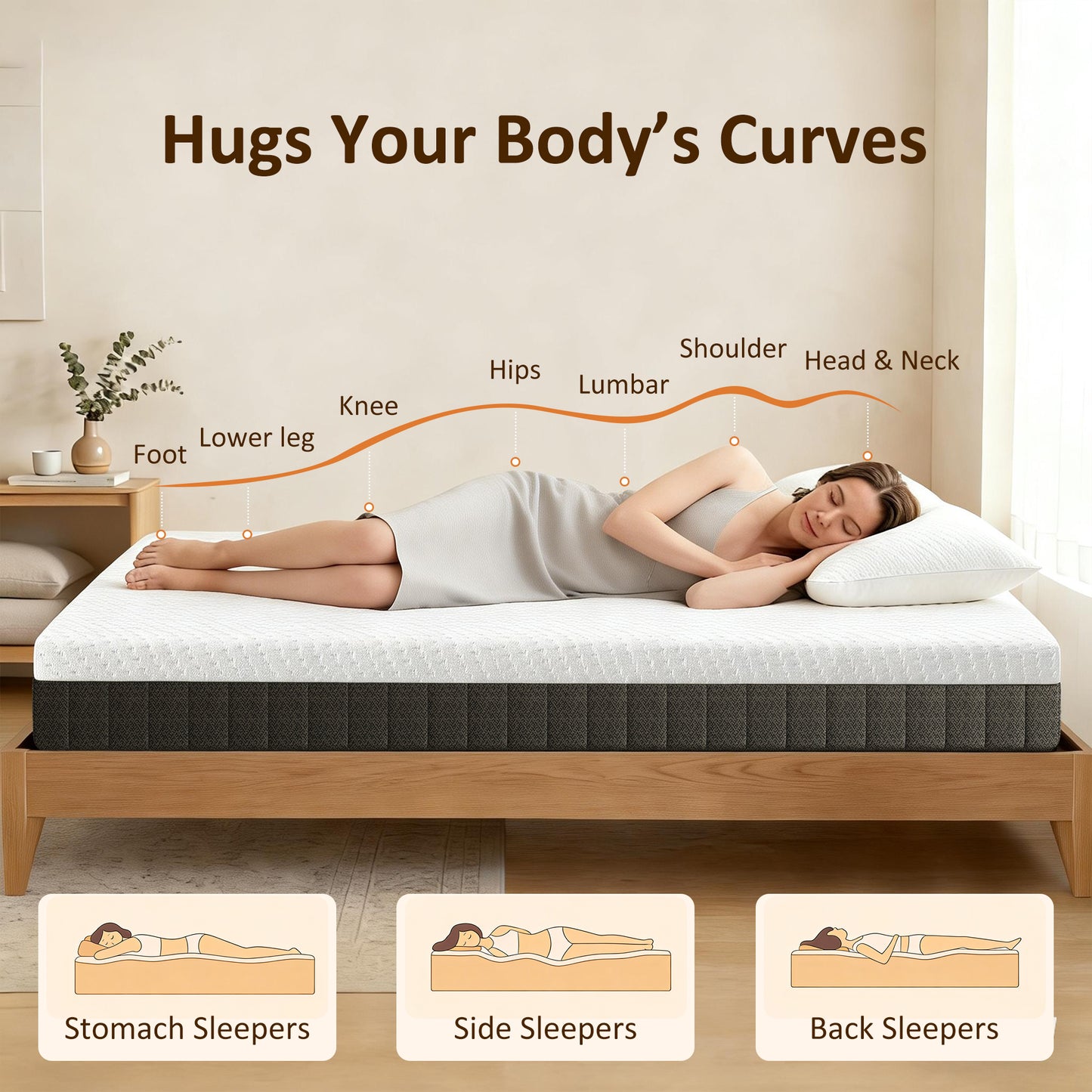 Matelas en mousse à mémoire de forme avec gel refroidissant