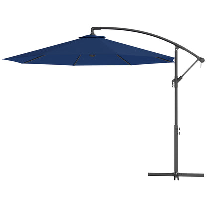 Parasol déporté patio 10 pieds cantilever avec base croisée