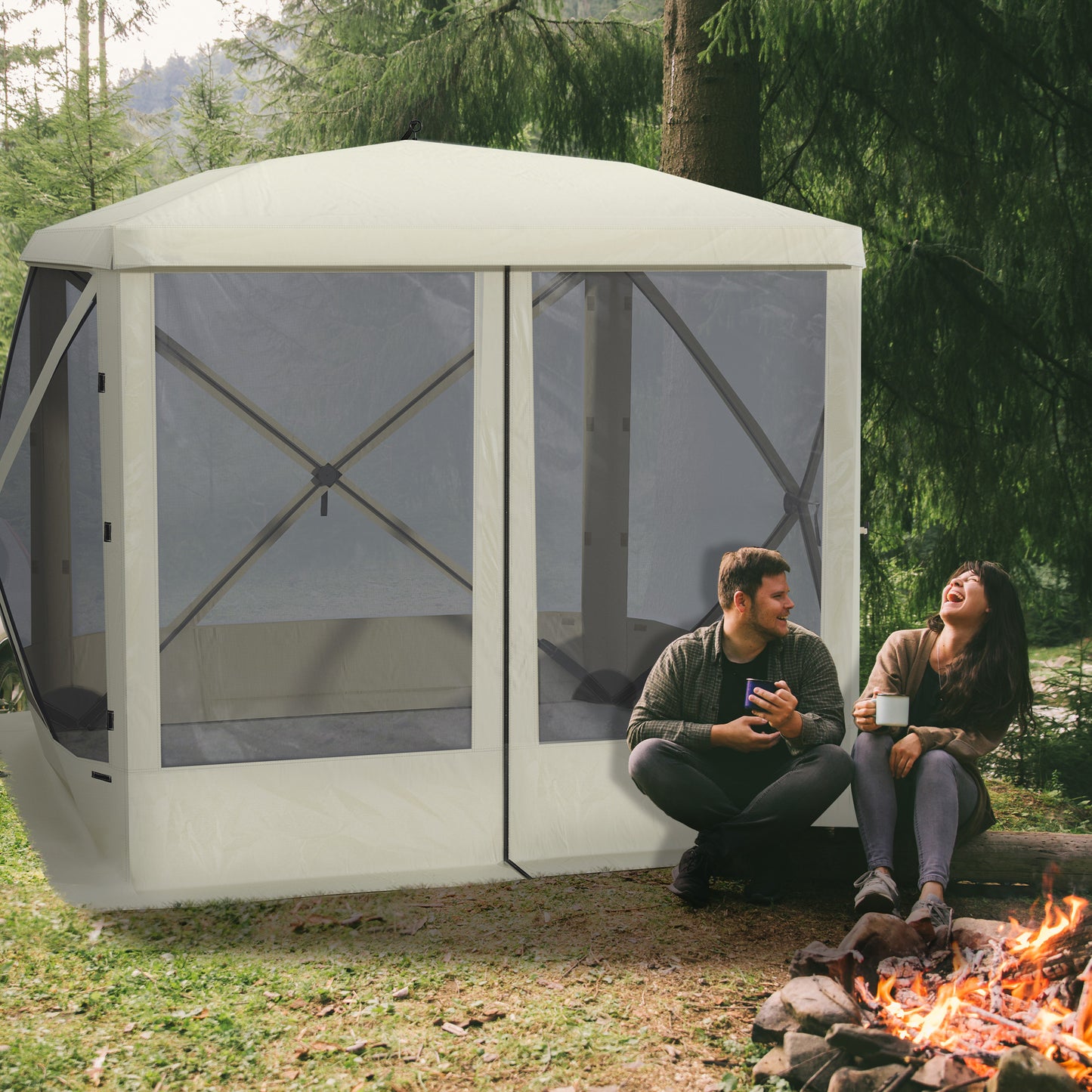 Tente abri moustiquaire pliable 3-4 personnes avec sac transport