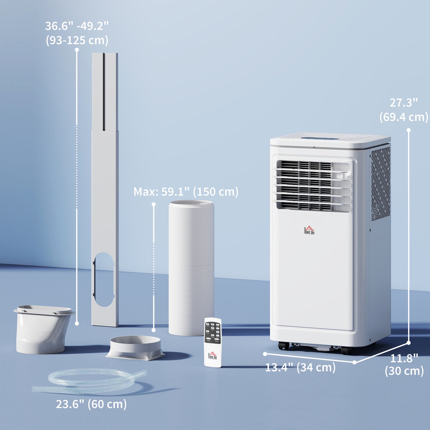 Climatiseur portable 8000 BTU avec déshumidificateur et télécommande