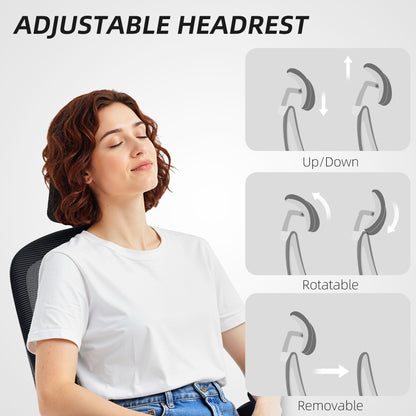 Chaise bureau ergonomique dossier haut appui-tête rotatif