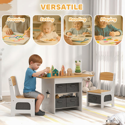 Ensemble table et chaises pour enfants — Lot de 3