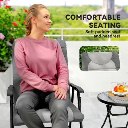 Ensemble chaise berçante pliable 3 pièces