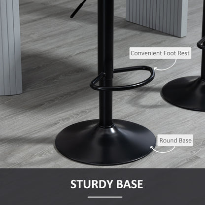 Tabourets de bar pivotants réglables avec dossier ensemble de 2