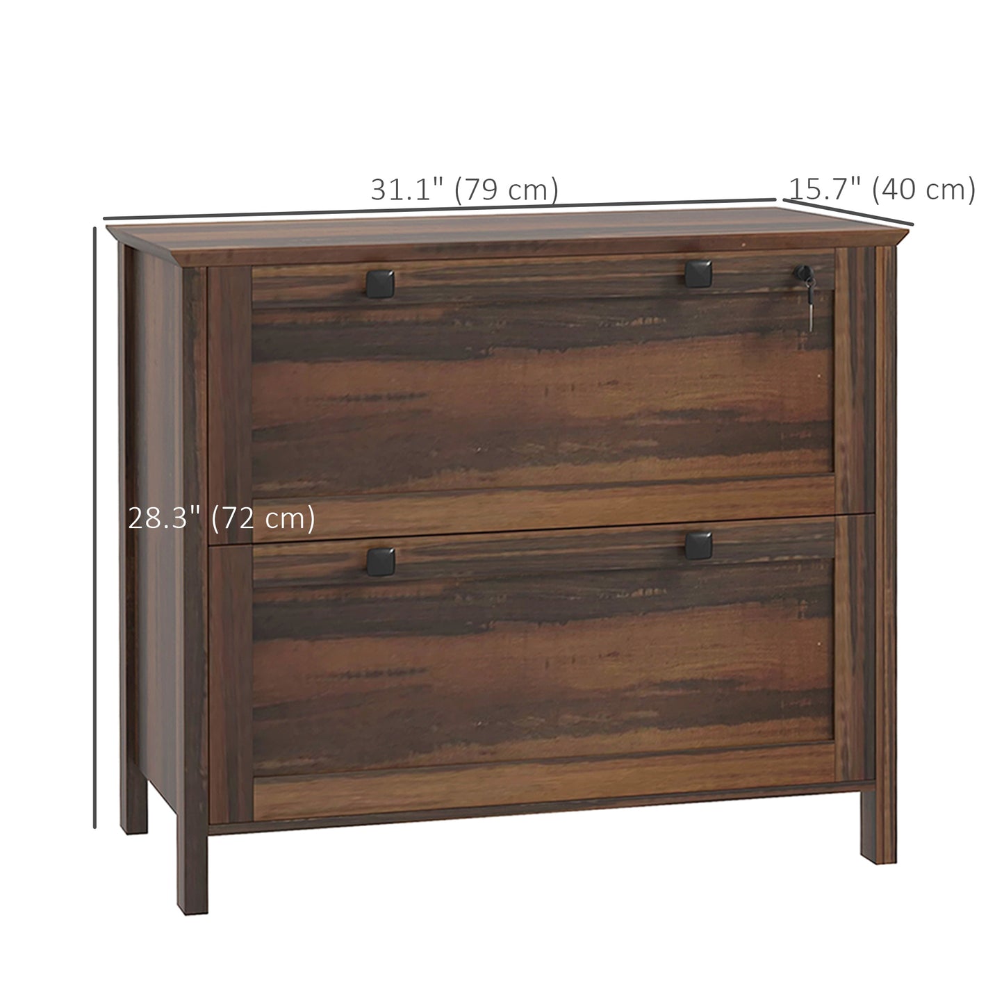 Classeur 2 tiroirs verrouillable avec barre ajustable