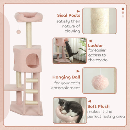 Arbre à chat multiétage avec condo et griffoirs en sisal