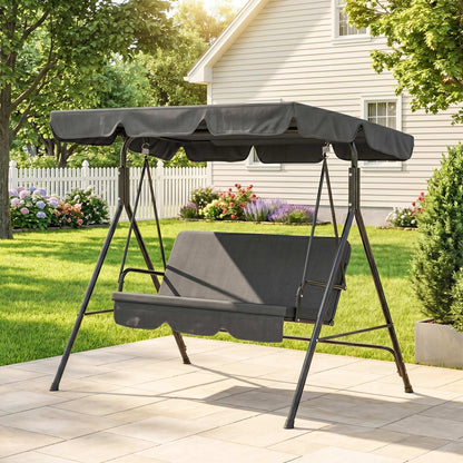 Balancelle de patio 3 places avec auvent ajustable