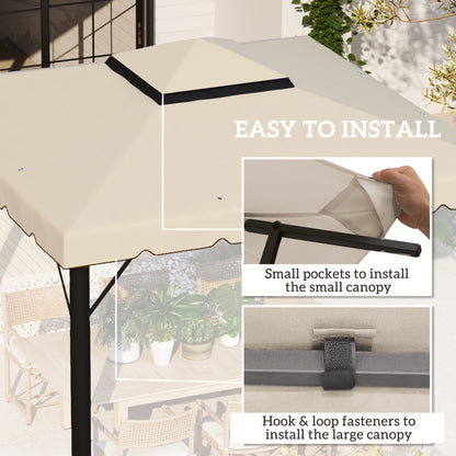 Toile de remplacement pour gazebo double toit ventilé 3 x 3 m